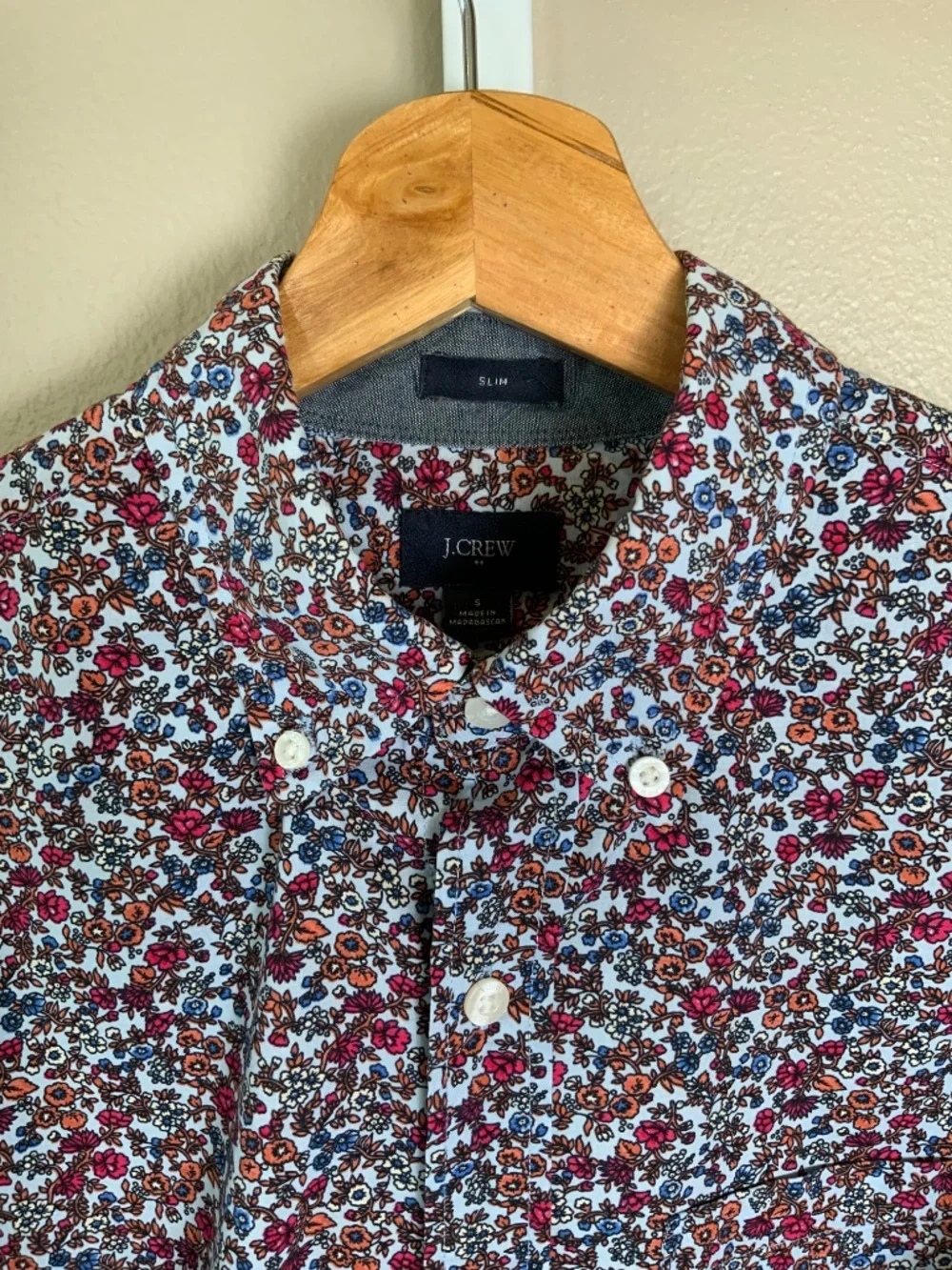 J. Crew Floral Printed Slim Fit Casual Button Down Shirt